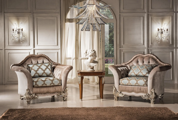 NOBLESSE - Tufted fabric armchair with armrests by Guerra Vanni - view 3